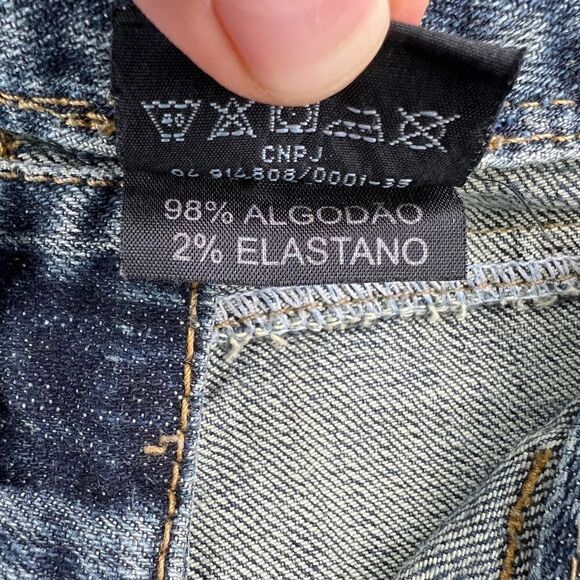 Pre-Loved Gang-Rio Brazilian Women US 2 Jeans Washed Denim Capri 3/4 Pants - Picture 13 of 15